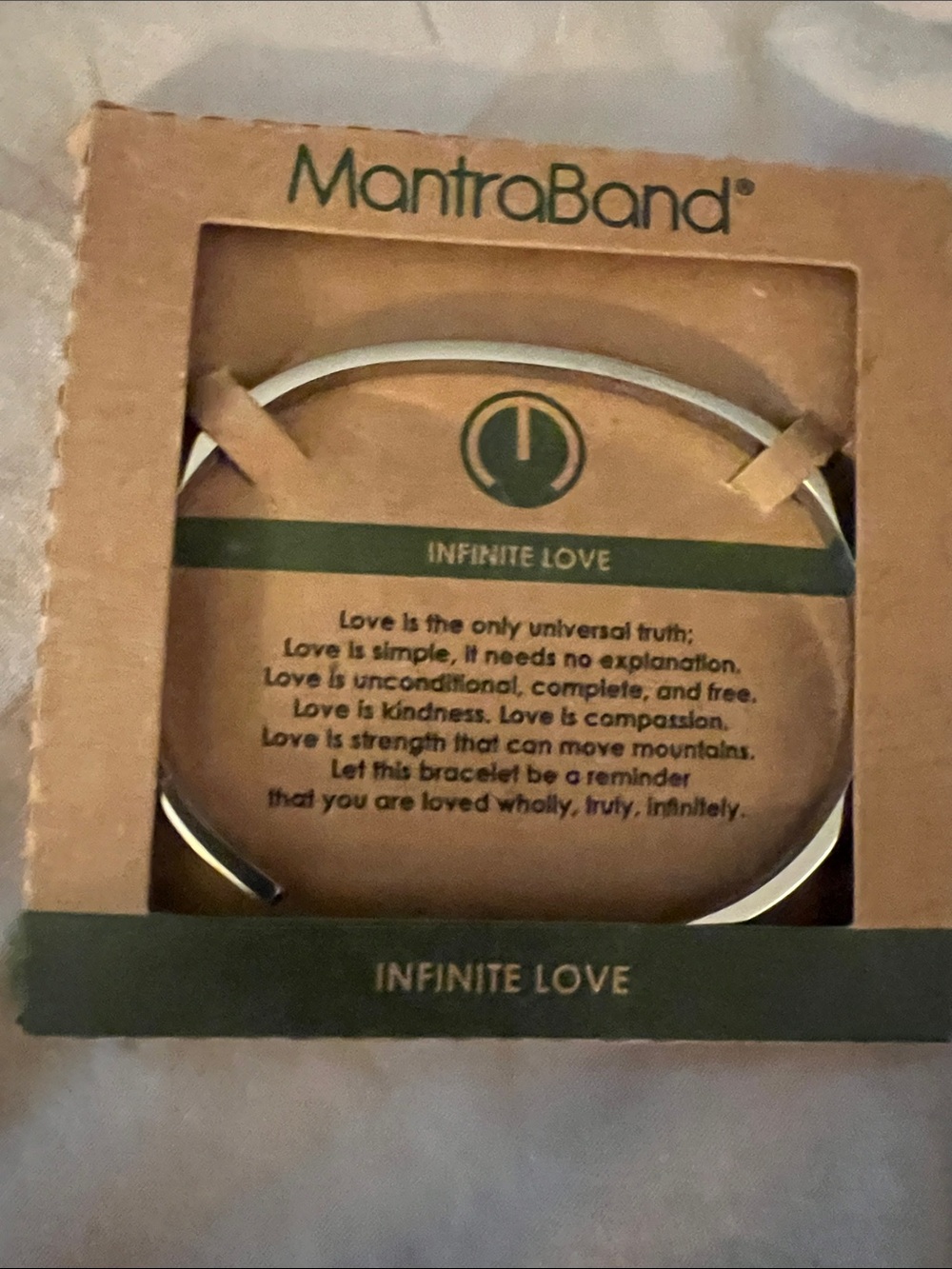 MantraBand Silver Infinite Love Bracelet